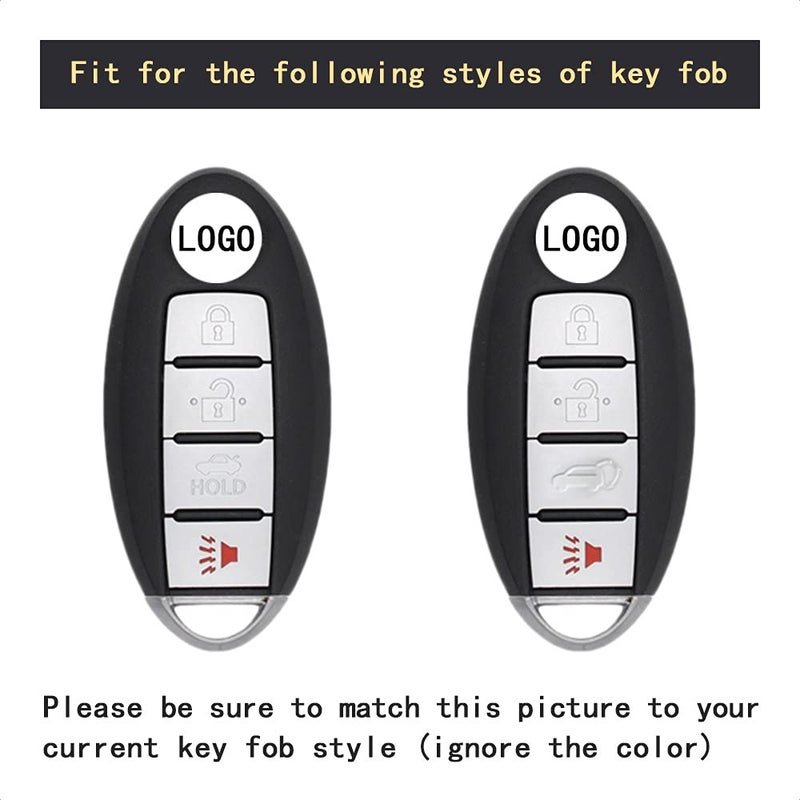 TANGSEN Key Fob Case Black Cover Compatible with Infiniti EX FX X G JX M Q QX Series Altima Coupe Armada GTR Maxima Murano Cross CABRIOLET Pathfinder Rogue SENTRA Versa 4 Button Keyless Entry Remote - Image 4